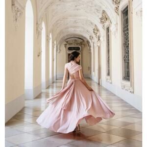 BHLDN Twobirds Ginger Convertible Maxi Dress sz A $310